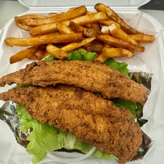 Catfish Sandwich Combo.
