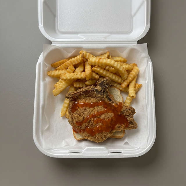 Pork Chop Sandwich Combo.